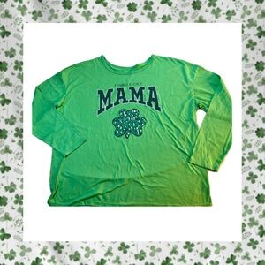 Celebrate It Green 'One Lucky Mama' Long Sleeve Tee, size 4X